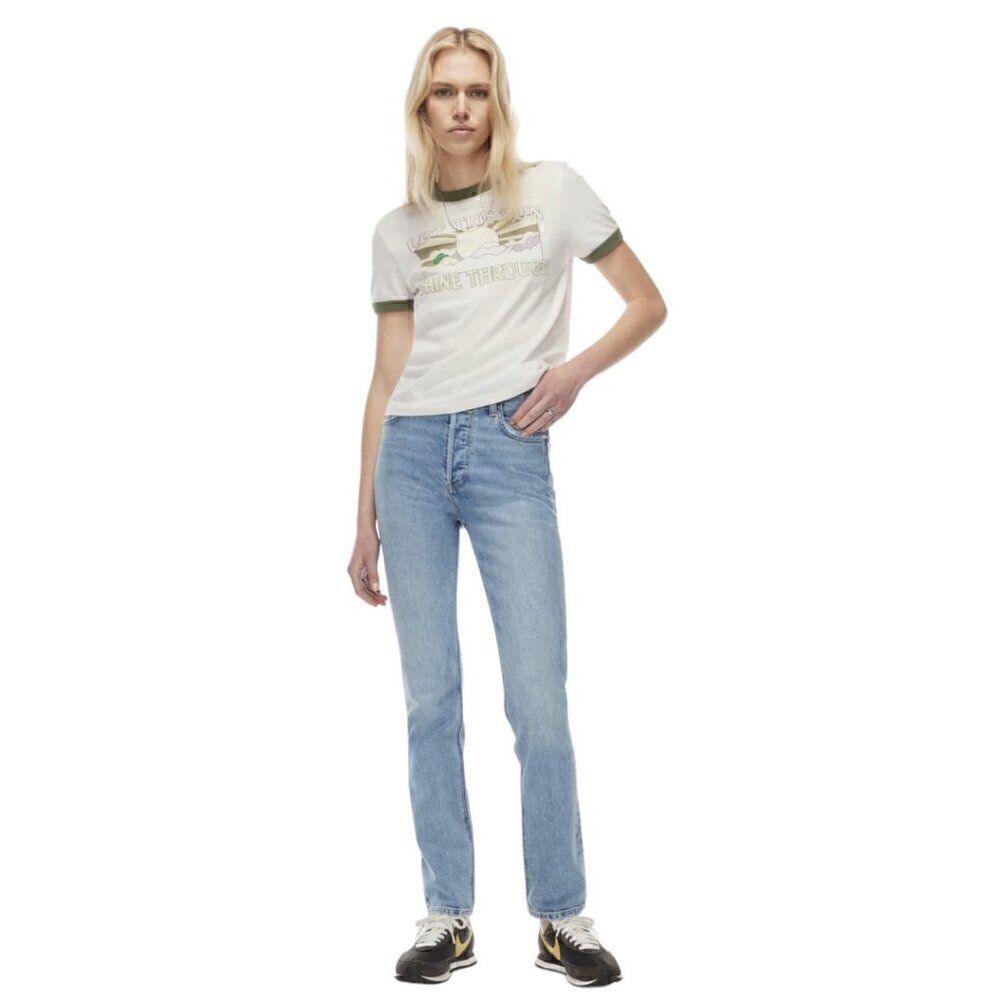 Denim Forum The Yoko High Rise Slim 30L The modern cigarette Button Fly Jeans 24